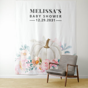 Tenture Fleurs pour Baby Shower Fond de Roses Roses et Cit