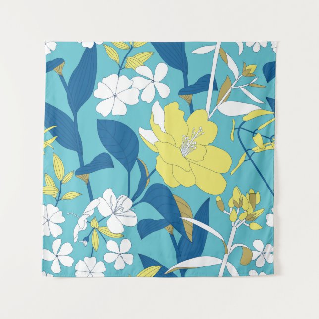 Tenture Fleurs sauvages sans couture motif sur arrière - p (Devant)