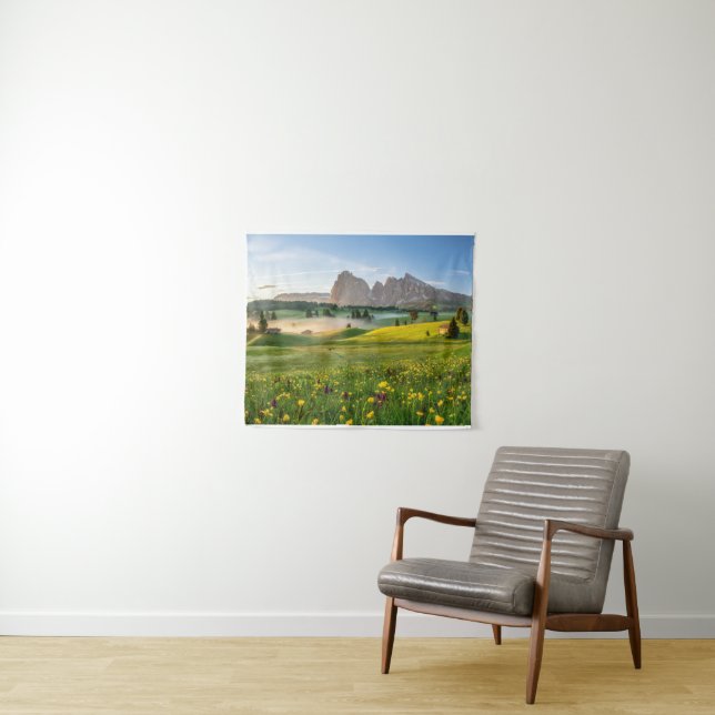Tenture Fleurs | Spring Alpe di Siusi Langkofel (En situation (horizontale))