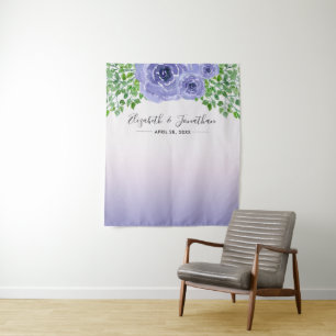 Tenture Fleurs violettes et verdure Accessoire de photo
