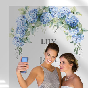 Tenture Floral Hydrangea Photo Selfie Mariage fond