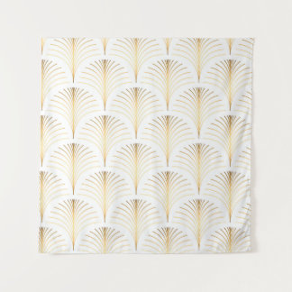 Tenture Flore Art Déco : Elégance Dorée.