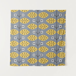 Tenture Flower vintage hand drawn pattern design. Scandina