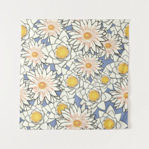 Tenture Flowers pattern lotus lily