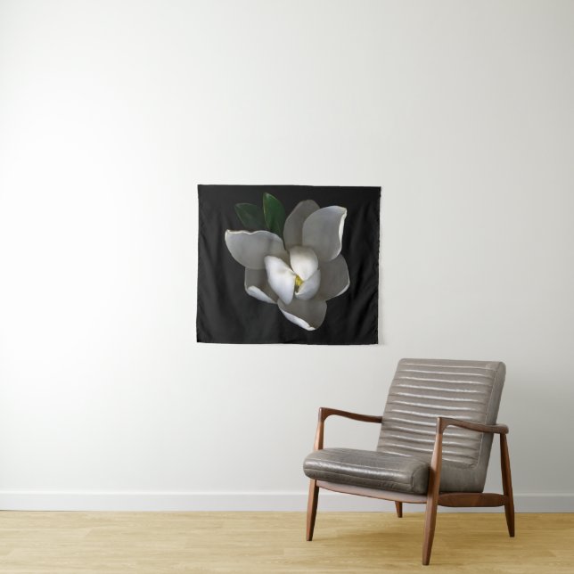 Tenture Flowers | Single White Magnolia Blossom (En situation (horizontale))