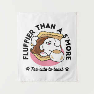 Tenture Fluffier Tha’more - Chien mignon et Pun de dessert