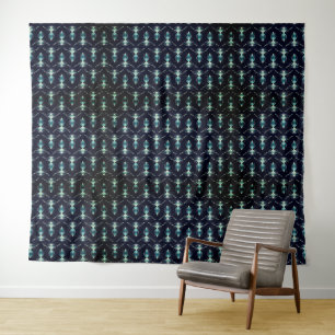 Tenture Foncé unique avec teardrops de Bleu