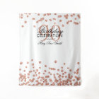 Fond 90e Anniversaire Rose Gold Blanc Confettis