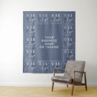 Fond Bleu Acier avec votre Logo & Texte