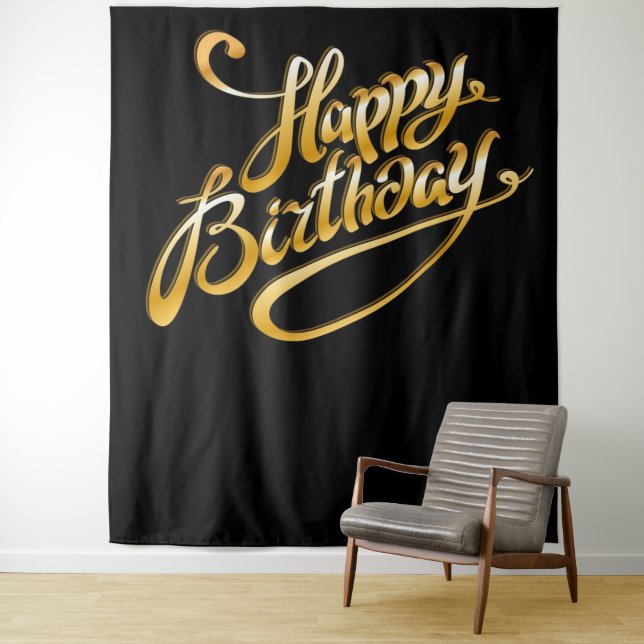 Tenture Fond d'anniversaire (En situation)