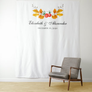 Tenture Fond d'automne jaune. arrière - plan mariage de au