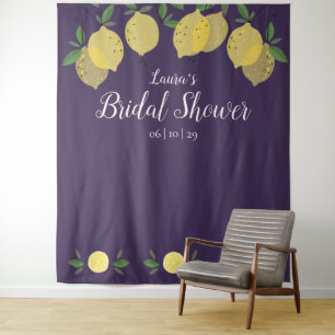 Tenture Fond de cabine photo de mariage citron violet