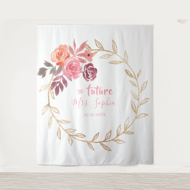 Tenture Fond de cabine photo Future Mrs Gold pour enterrem (Devant)