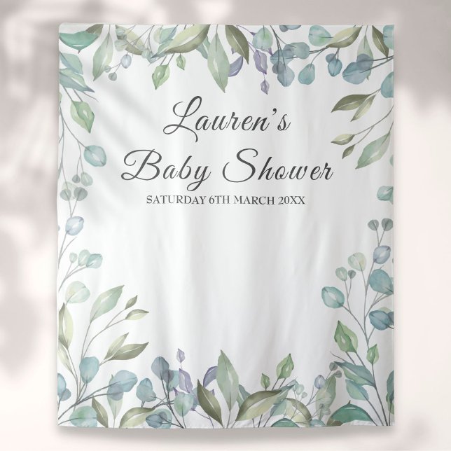 Tenture Fond de cabine photo pour Baby Shower avec fleurs  (Créateur téléchargé)