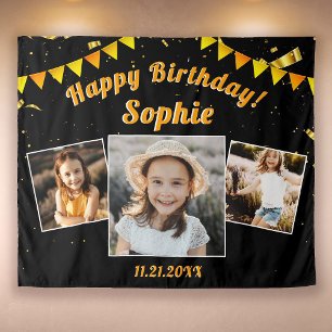 Tenture Fond de décor amusant de collage de photos pour fê