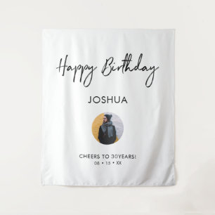 Tenture Fond de décor de fête de photo d'anniversaire noir