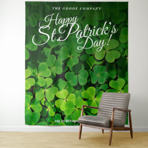 Tenture Fond de décor de la Saint-Patrick avec trèfles   T