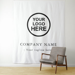 Tenture Fond de décor personnalisé avec logo d'entreprise