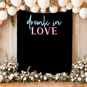 Tenture Fond de décor photo bleu néon rose ivre d'amour