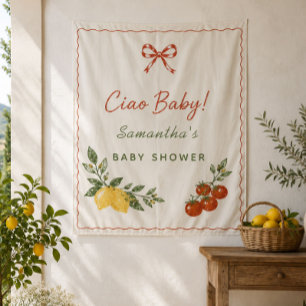 Tenture Fond de décor pour Baby Shower Ciao Baby Italian M