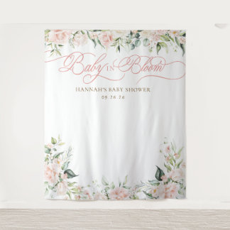 Tenture Fond de décor pour Baby Shower Fleurs de bébé en f