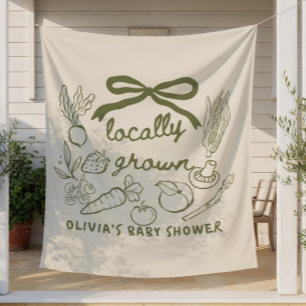 Tenture Fond de décor pour Baby Shower "Produits locaux",
