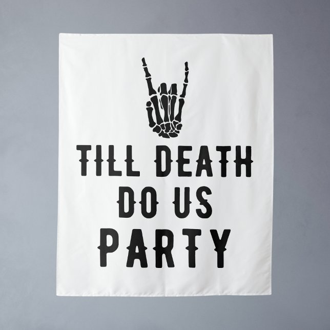 Tenture Fond de décor pour enterrement de vie de jeune fil (Till Death Do Us Party Bridal Shower Backdrop
)