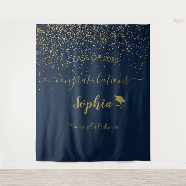 Tenture Fond de décor pour fête de remise de diplôme avec  (Devant)