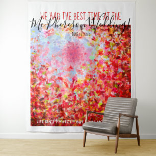 Tenture Fond de décor pour photomaton à motif de feuilles 