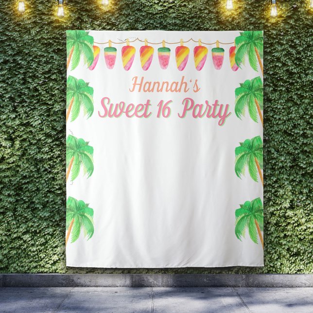 Tenture Fond de décor pour Photomaton Thème Soirée Hawaïen (Créateur téléchargé)