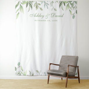 Tenture Fond de décoration de photo florale de verdure aqu