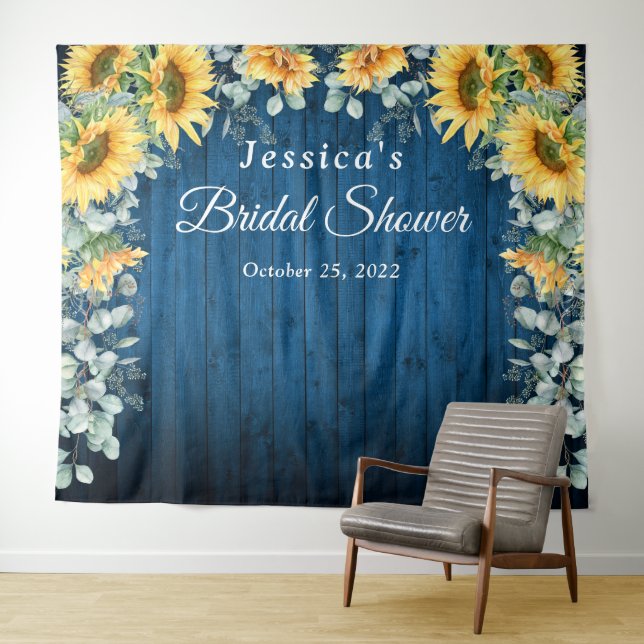 Tenture Fond de décoration pour mariage avec tournesol et  (En situation (horizontale))