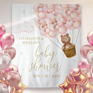 Tenture Fond de décoration pour photos Baby Shower Ourson