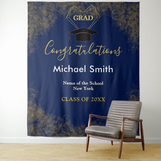 Tenture Fond de décoration pour photos de remise de diplôm (En situation)