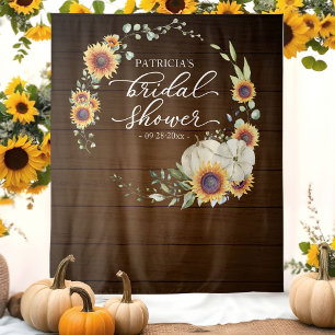 Tenture Fond de décors de mariage automnal aux tournesols 