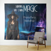 Fond de décors étoile sorcière pour soirée magique