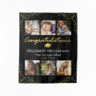 Fond de graduation noir or pour collage de photos