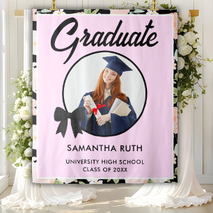 Tenture Fond de graduation photo avec noeud en gingham noi