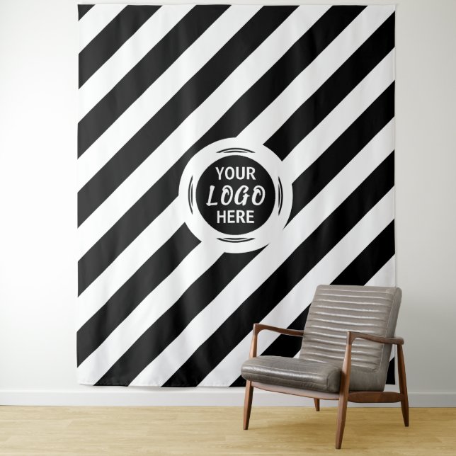 Tenture Fond de logo personnalisé Simple et moderne (En situation)
