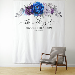 Tenture Fond de mariage aux floraisons de lilas violet ble