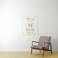Fond de mariage aux merles bleus