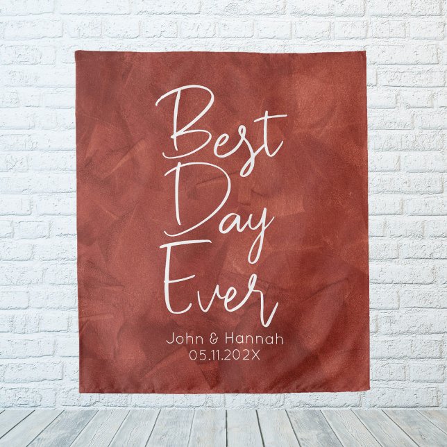 Tenture Fond de mariage Boho Meilleur jour jamais (Boho Best Day Ever Backdrop Wedding
)