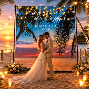 Tenture Fond de mariage élégant au coucher du soleil d'été