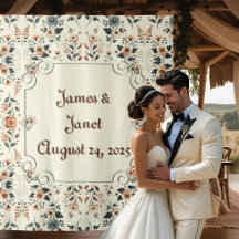 Fond de mariage floral à la crème légère