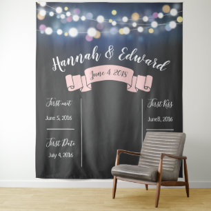 Tenture Fond de mariage lumineux, accessoire de photo, sur