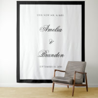 Fond de Mariage noir et blanc classique
