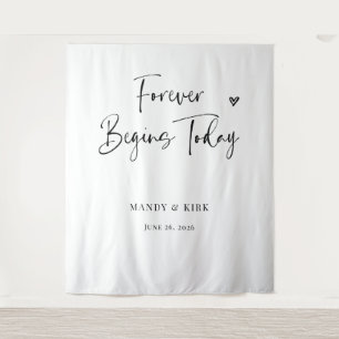 Tenture Fond de mariage « Pour toujours commence aujourd'h