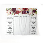 Fond de mariage rustique burgundy marsala