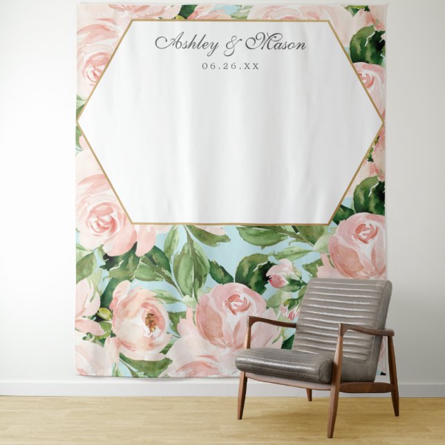 Tenture Fond de mariage Shabby Chic Photobooth (En situation)