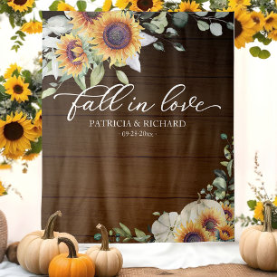 Tenture Fond de mariage tournesols coup de foudre